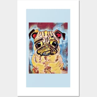 Googly-eyed Pug dog Posters and Art